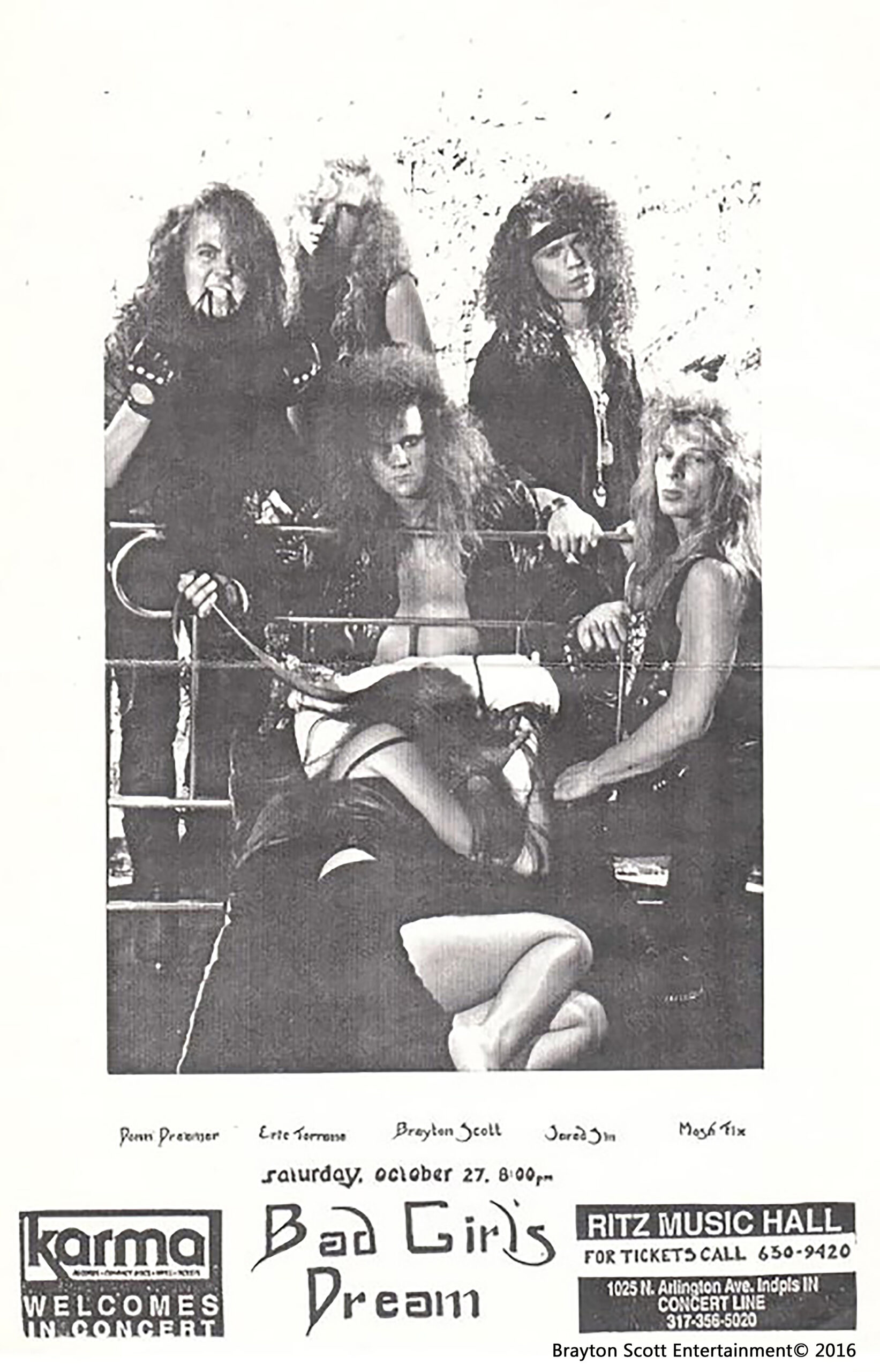 Image of Bad Girls Dream 1990 Concert Announcement
